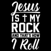Jesus Is My Rock And Thats How I Roll Christian 7-Panel Snapback Hat