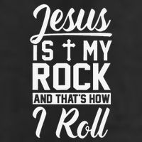 Jesus Is My Rock And Thats How I Roll Christian 25L Jumbo Tote