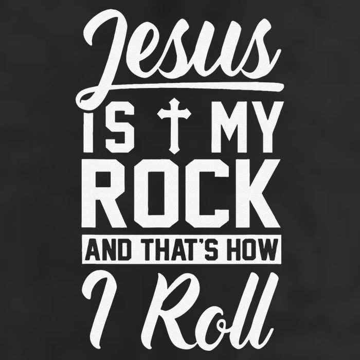 Jesus Is My Rock And Thats How I Roll Christian 25L Jumbo Tote