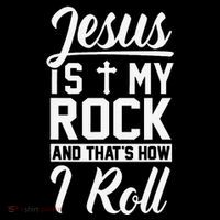 Jesus Is My Rock And Thats How I Roll Christian Crop Top