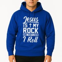Jesus Is My Rock And Thats How I Roll Christian Hoodie