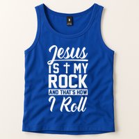 Jesus Is My Rock And Thats How I Roll Christian Tank Top