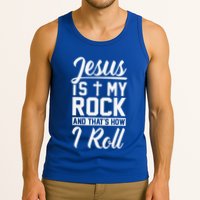 Jesus Is My Rock And Thats How I Roll Christian Tank Top