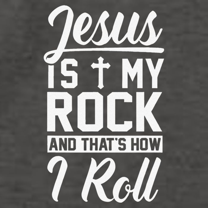 Jesus Is My Rock And Thats How I Roll Christian Vector Backpack