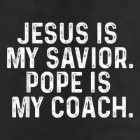 Jesus Is My Savior Pope Is My Coach Religious Quote Adult Drive Performance Visor