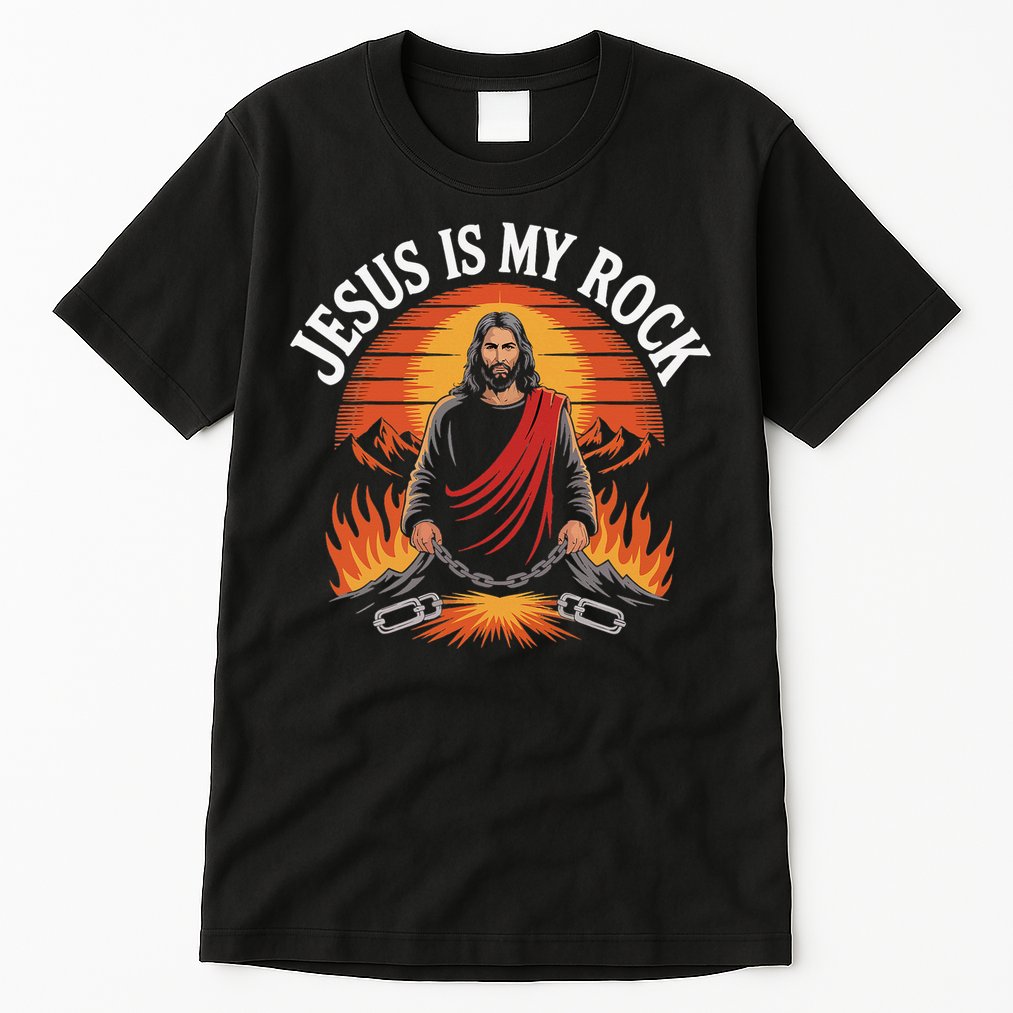 Jesus Is My Rock Biblical Faith Tall T-Shirt