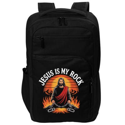 Jesus Is My Rock Biblical Faith Impact Tech Backpack