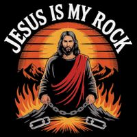 Jesus Is My Rock Biblical Faith Drawstring Bag