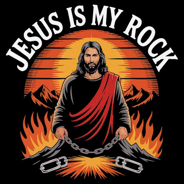 Jesus Is My Rock Biblical Faith Drawstring Bag