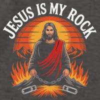 Jesus Is My Rock Biblical Faith Vector Backpack