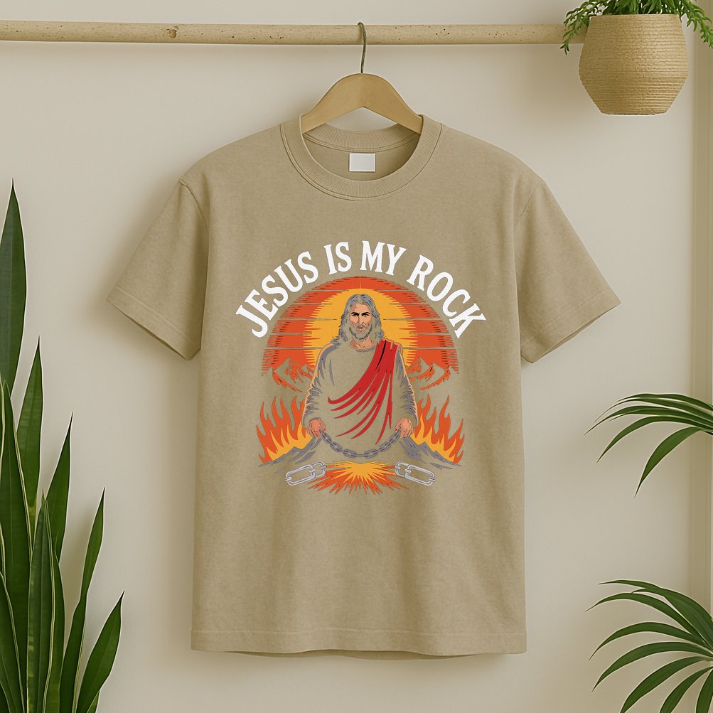 Jesus Is My Rock Biblical Faith T-Shirt