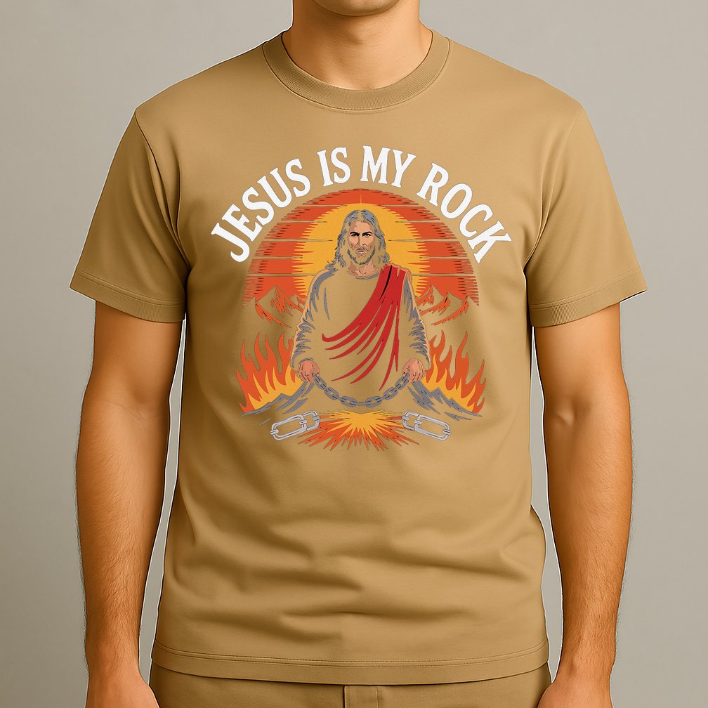 Jesus Is My Rock Biblical Faith T-Shirt