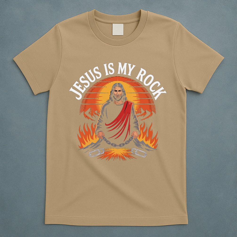 Jesus Is My Rock Biblical Faith T-Shirt