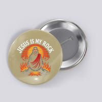 Jesus Is My Rock Biblical Faith Button