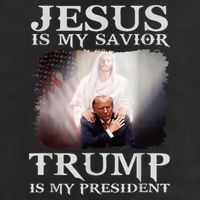 Jesus Is My Savior Trump Is My President Cool Comfort Performance Bucket Hat