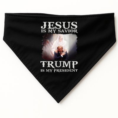 Jesus Is My Savior Trump Is My President USA-Made Doggie Bandana