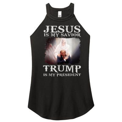 Jesus Is My Savior Trump Is My President Women’s Perfect Tri Rocker Tank