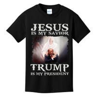 Jesus Is My Savior Trump Is My President Kids T-Shirt