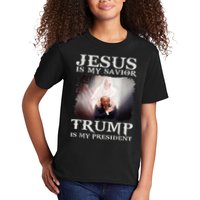 Jesus Is My Savior Trump Is My President Kids T-Shirt