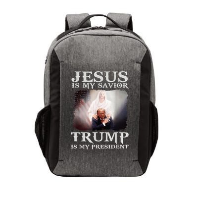 Jesus Is My Savior Trump Is My President Vector Backpack