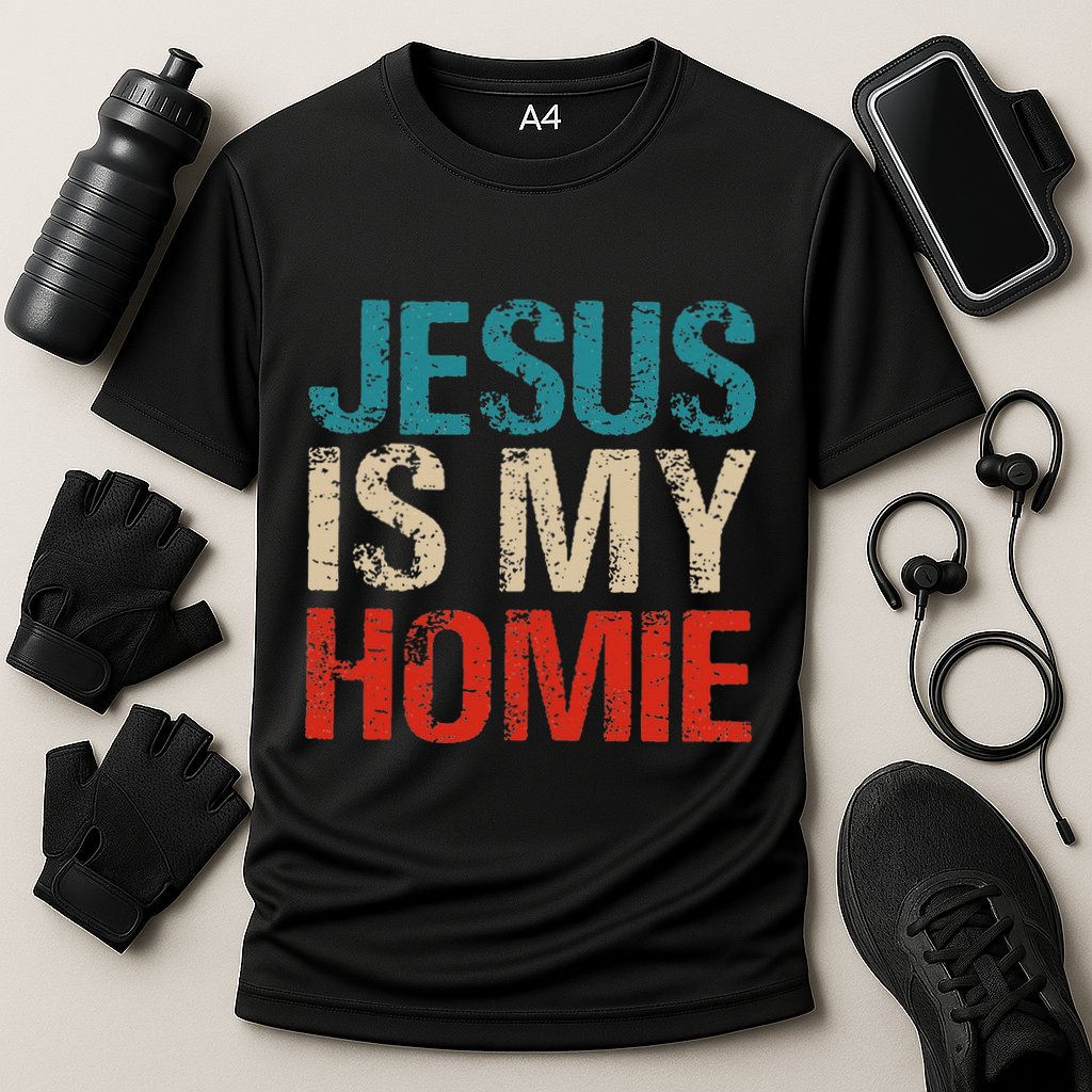 Jesus Is My Homie Cooling Performance Crew T-Shirt