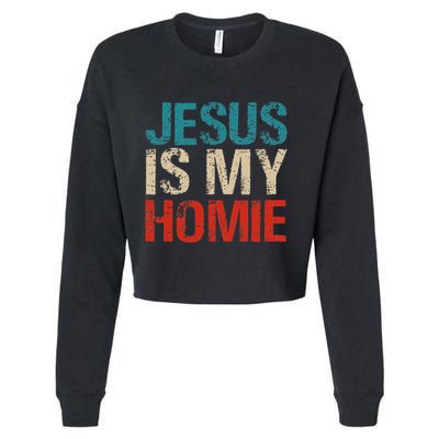 Jesus Is My Homie Cropped Pullover Crew