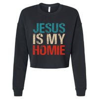 Jesus Is My Homie Cropped Pullover Crew