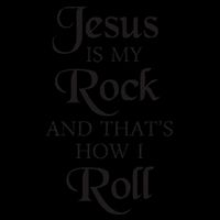 Jesus Is My Rock And Thats How I Roll Christ Size Flat Bill Trucker Hat