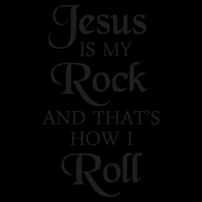 Jesus Is My Rock And Thats How I Roll Christ Size Flat Bill Trucker Hat