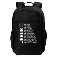 Jesus Is My God My King My Lord My Savior Christian Daily Commute Backpack