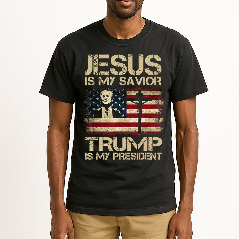 Jesus Is My Savior Trump Is My President Trump 2024 Tall T-Shirt