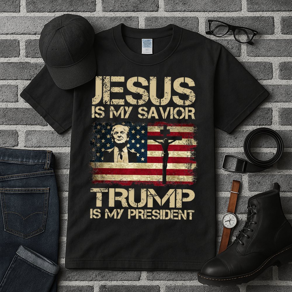 Jesus Is My Savior Trump Is My President Trump 2024 Tall T-Shirt