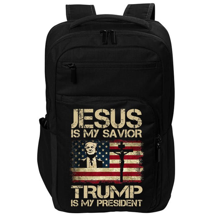 Jesus Is My Savior Trump Is My President Trump 2024 Impact Tech Backpack