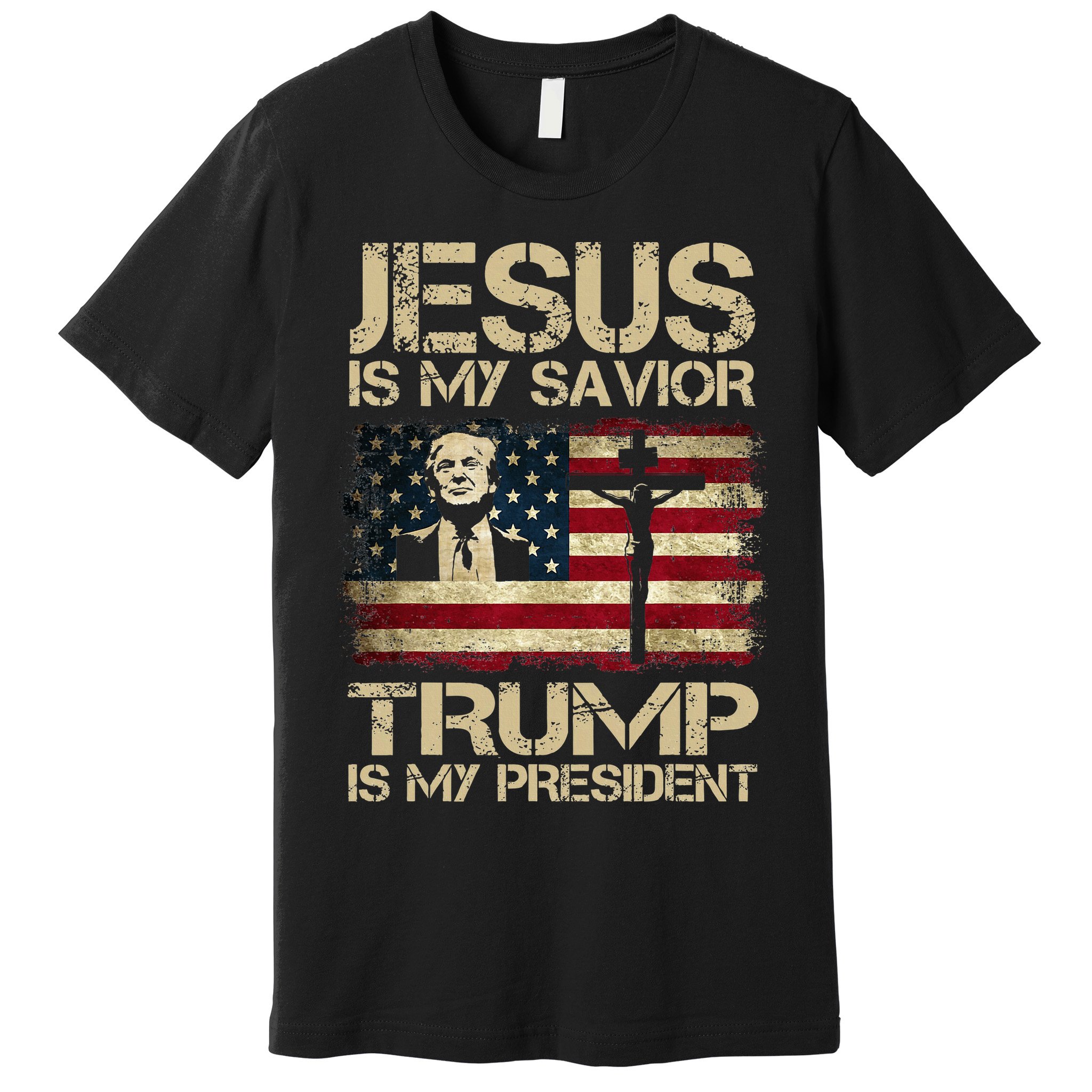 Jesus Is My Savior Trump Is My President Trump 2024 Premium T-Shirt