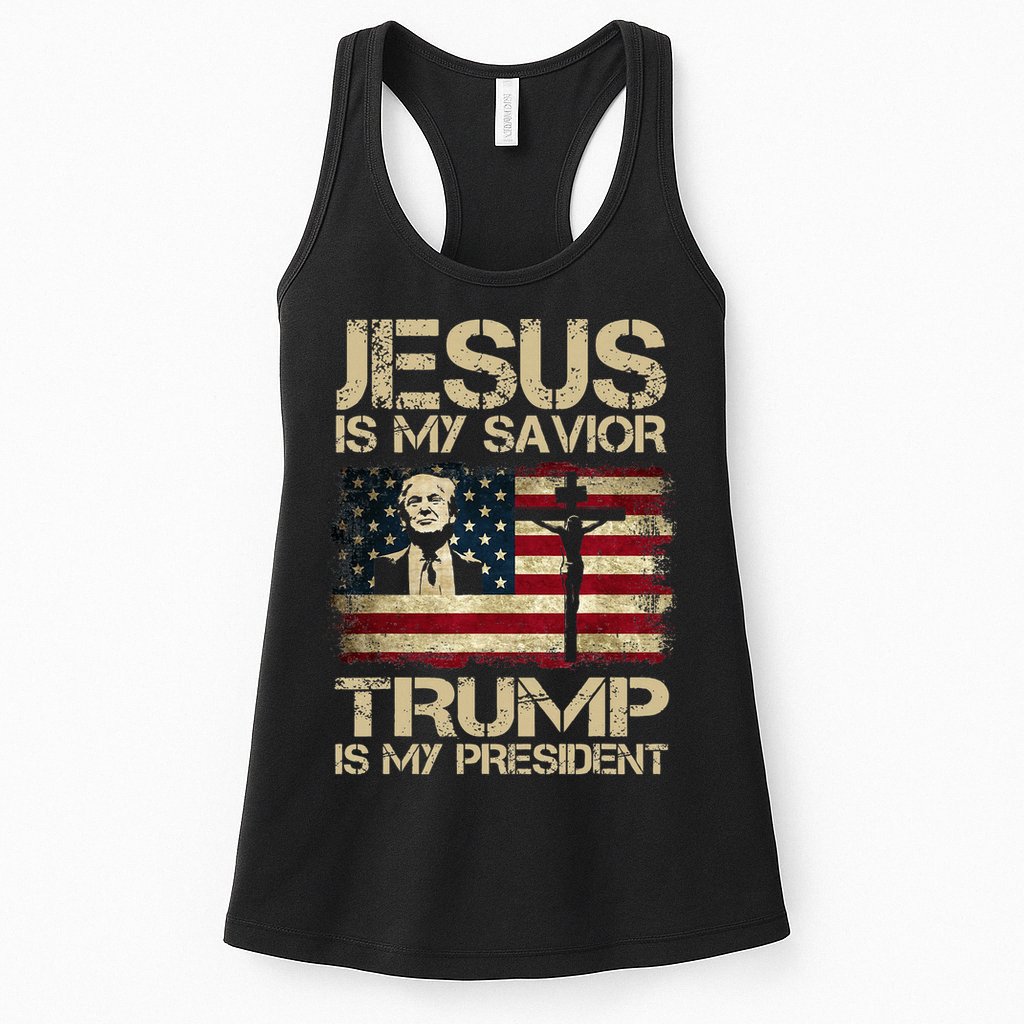 Jesus Is My Savior Trump Is My President Trump 2024 Womens Tank Top