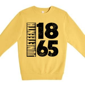 Juneteenth Is My Independence Day Black Freedom 1865 Gift Premium Crewneck Sweatshirt