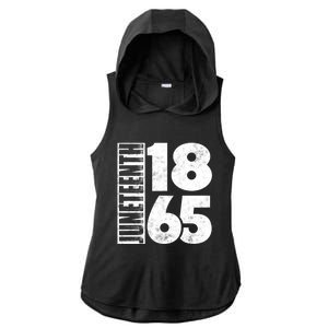 Juneteenth Is My Independence Day Black Freedom 1865 Gift Ladies PosiCharge Tri-Blend Wicking Draft Hoodie Tank