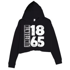 Juneteenth Is My Independence Day Black Freedom 1865 Gift Crop Fleece Hoodie