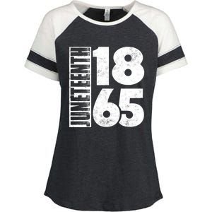 Juneteenth Is My Independence Day Black Freedom 1865 Gift Enza Ladies Jersey Colorblock Tee