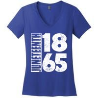 Juneteenth Is My Independence Day Black Freedom 1865 Gift Women's V-Neck T-Shirt