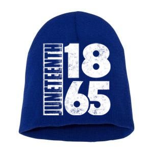 Juneteenth Is My Independence Day Black Freedom 1865 Gift Short Acrylic Beanie