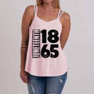 Juneteenth Is My Independence Day Black Freedom 1865 Gift Women's Strappy Tank