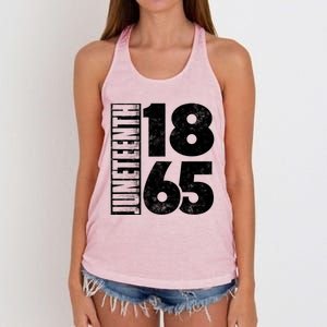 Juneteenth Is My Independence Day Black Freedom 1865 Gift Women's Knotted Racerback Tank