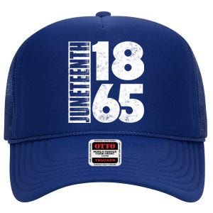 Juneteenth Is My Independence Day Black Freedom 1865 Gift High Crown Mesh Back Trucker Hat