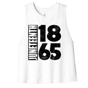 Juneteenth Is My Independence Day Black Freedom 1865 Gift Women's Racerback Cropped Tank