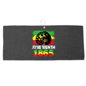 Juneteenth Is My Independence Day Black Women Black Pride Large Microfiber Waffle Golf Towel