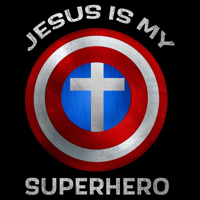Jesus Is My Superhero Faith Shield Backpack