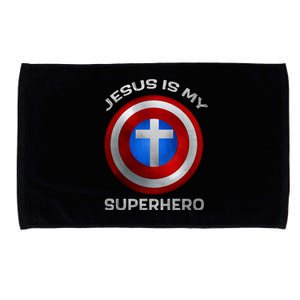 Jesus Is My Superhero Faith Shield Microfiber Hand Towel