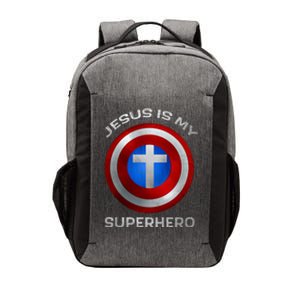 Jesus Is My Superhero Faith Shield Vector Backpack