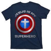 Jesus Is My Superhero Faith Shield T-Shirt